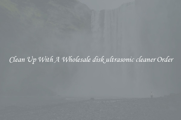 Clean Up With A Wholesale disk ultrasonic cleaner Order