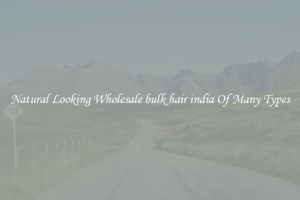 Natural Looking Wholesale bulk hair india Of Many Types