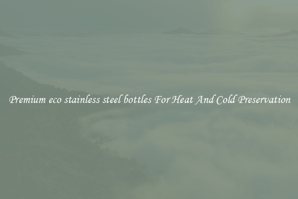 Premium eco stainless steel bottles For Heat And Cold Preservation