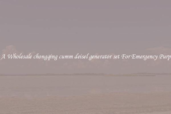 Get A Wholesale chongqing cumm deisel generator set For Emergency Purposes