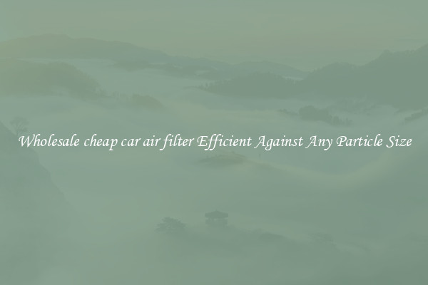 Wholesale cheap car air filter Efficient Against Any Particle Size