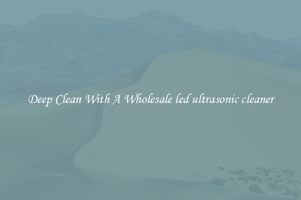 Deep Clean With A Wholesale led ultrasonic cleaner