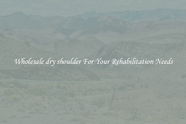 Wholesale dry shoulder For Your Rehabilitation Needs