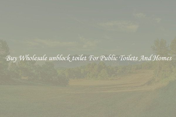 Buy Wholesale unblock toilet For Public Toilets And Homes
