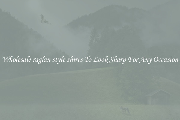 Wholesale raglan style shirts To Look Sharp For Any Occasion