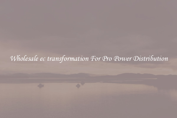 Wholesale ec transformation For Pro Power Distribution