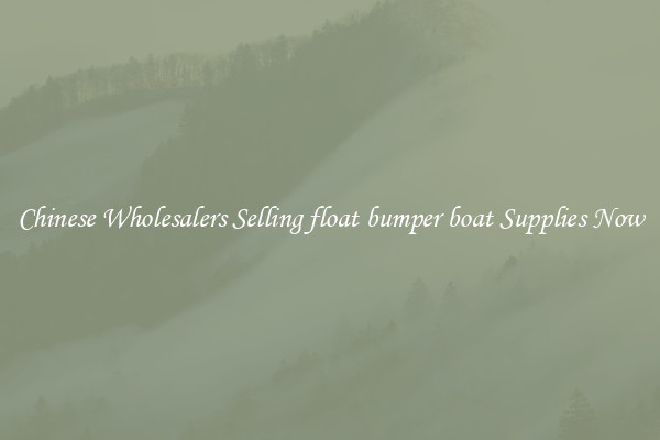 Chinese Wholesalers Selling float bumper boat Supplies Now
