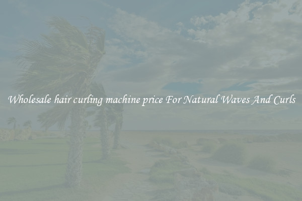 Wholesale hair curling machine price For Natural Waves And Curls