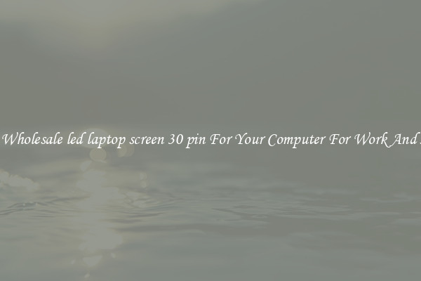 Crisp Wholesale led laptop screen 30 pin For Your Computer For Work And Home